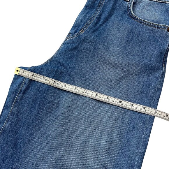 Weekend Max Mara Vega High Waist Wide Leg Jean Medium Wash 6 Flare Western Boho - Picture 9 of 11